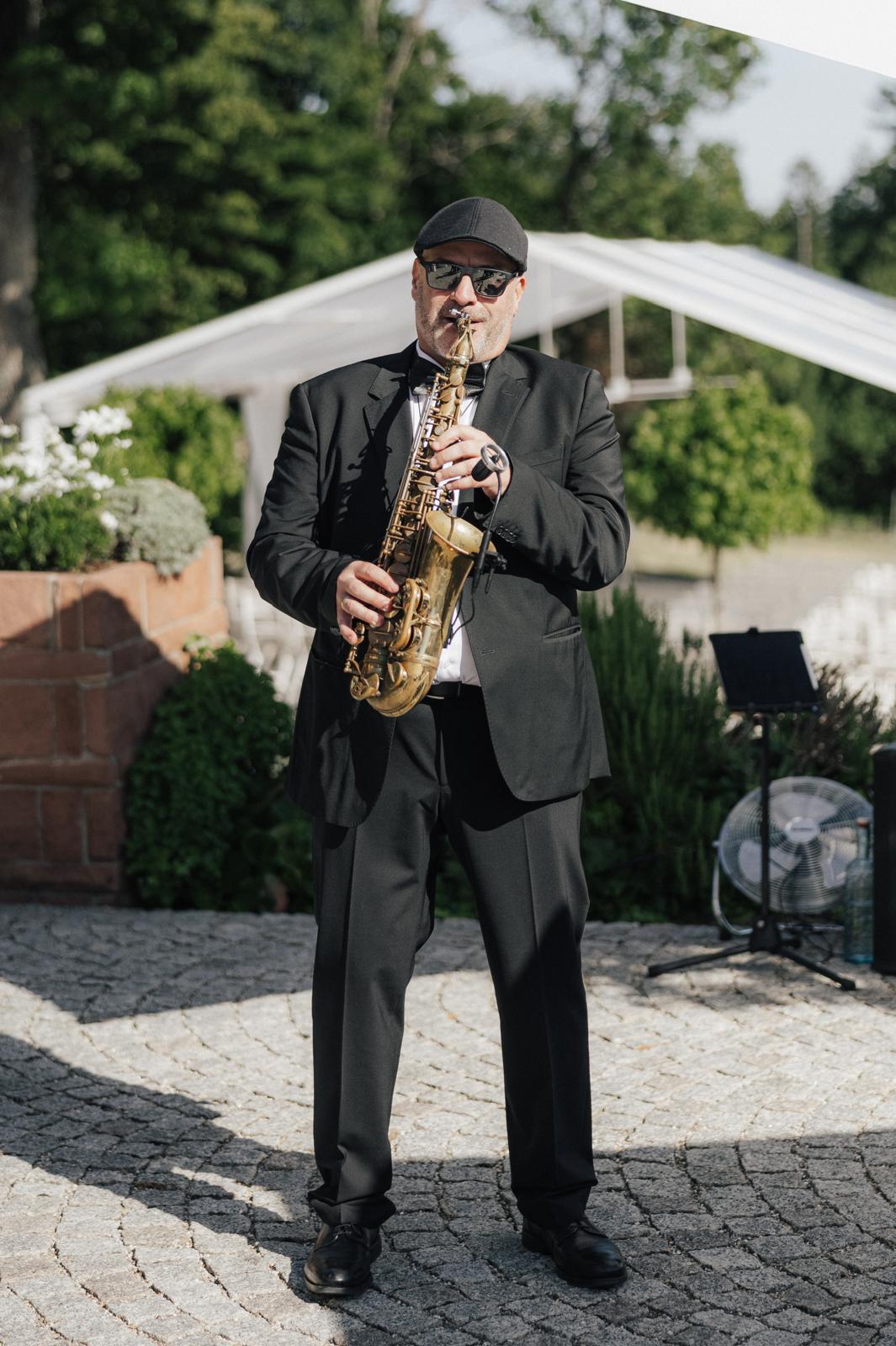 Michael Gilb am Saxophon
